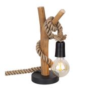 Lampe de table Lampe en bois d'eucalyptus Lampe de chevet Lampe de salon Lampe d'appoint marron, 1x E27, DxH 15 x 40 cm