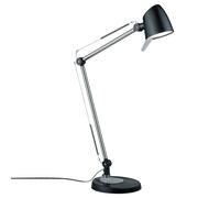 Lampe de table Lampe murale Lampe à pince Lampe de table Touch 4 niveaux Lampe articulée orientable, métal noir argenté, LED 5W 700Lm, LxH 16,7x70 cm