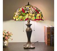Lampe de Table Lampes de Chevet 40,6 cm de Haut en vitrail décoratif de Lecture Rustique pour Salon, Chambre à Coucher, banquier Victorien, Libellule