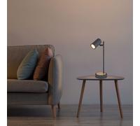 Lampe De Bureau 1 Flamme En Bois Réglable H 35Cm
