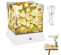 Lampe de Table LED à Forme de Fleur - Ornements Décoratifs en Cube Faits à la Main - Lampe de Décoration pour Bureau | Pour Couple Famille Amis Garçon Fille Chambre À Coucher Maison Et Intérieur