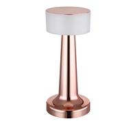 Lampe de table LED à intensité variable, lampe de table à variateur tactile, lampe de chevet, couleur cuivre, 1W 55lm blanc chaudblanc froid, DxH 9,5 x 21,5 cm