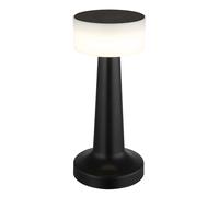 Lampe de table LED à intensité variable, lampe de table à variateur tactile, lampe de chevet, plastique noir, USB, 1W 55lm blanc chaudblanc froid, H 21,5 cm