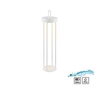 Lampe De Table LED À Pile Pour Balcon Blanche IP44 50 Cm 2 W Tactile Dimmer