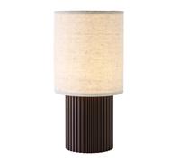 &Tradition Lampe à poser transportable Manhattan SC52 Laiton bruni Abat-jour jour en toile