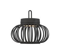 Lampe de table LED Batterie Suspension Touchdimmer Grille Bambou Jardin Extérieur Intérieur Décoration, USB, 1,5W 130Lm blanc chaud, DxH 25x22 cm