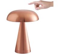 Lampe de table LED champignon avec capteur tactile, lampe de chevet rechargeable sans fil pour restaurant, hôtel, bar, chambre à coucher, décoration de chambre d'enfant, doré