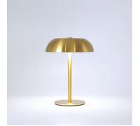 Lampe de table LED champignon - PZCC - Modèle 8,46"" - Batterie 1200mAh - 3 températures - Dorée