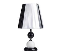 Lampe de Table LED Culot E27, Variateur d’Intensité et Abat-Jour en Tissu /