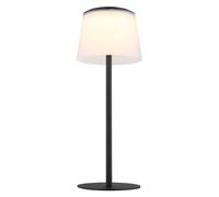 Lampe de table LED d'extérieur Lampe de table accu intérieur extérieur noir satiné Lampe de jardin Touchdimmer USB, métal, 1,8W 150lm blanc chaud, DxH 13x34 cm