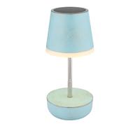 Lampe de table LED d'extérieur réglable en hauteur IP44 lampe solaire bleue H 25 cm