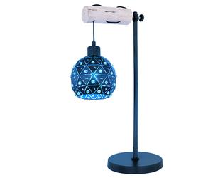 Lampe de table LED dimmable avec lampes de table télécommandées liseuse or noir réglable en hauteur, changement de couleur RVB, cristaux métal, 8,5W 806lm blanc chaud, LxPxH 34x18x55 cm