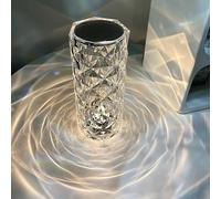 Lampe De Table Led En Cristal - Lampe De Chevet Tactile Moderne - 2000 Mah - 16 Couleurs - 4 Modes - Lampe En Cristal Rose Avec Télécommande - Veilleuse À Changement De Couleur Rvb Pour Chambre