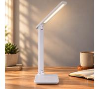 Lampe De Table LED Globo Avec Variateur Tactile H 50 Cm Blanche Opale