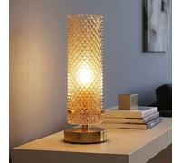 Lampe de Table LED Gold Globo Verre Motif Interrupteur H 28,5 cm