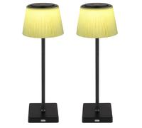 Lampe de table LED Intérieur Extérieur Batterie Lampe de table CCT dimmable Noir Vert Touchdimmer Balcon Extérieur Gastronomie Lampe Set de 2