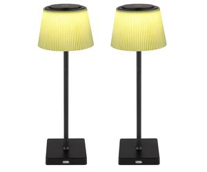 Lampe de table LED Intérieur Extérieur Batterie Lampe de table CCT dimmable Noir Vert Touchdimmer Balcon Extérieur Gastronomie Lampe Set de 2