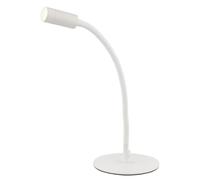 Lampe de table LED, lampadaire, lampe de bureau, spot avec bras mobile, métal, couleur blanche, 3 watts, 240 lumens, H 44,3 cm
