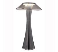 Lampe de table LED lampe à pile lampe de table variateur tactile lampe de chevet CCT Touch, noir fuméechrome, 2,5W 100Lm blanc chaudfroid, DxH 15,1x27,4 cm