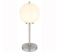 Lampe de table LED Lampe d'appoint Lampe de chevet Chambre à coucher Lampe de salon, boule en verre métallique, 5W 470lm blanc chaud, H 45 cm