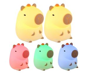 Lampe de table LED Lampe de chevet Lampe de table Capybara Lampe de nuit Batterie RGB Touchdimmer Timer H 12,2 cm, 2 pièces