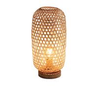Lampe de table LED, lampe de salon, interrupteur, bambou couleur naturelle, H 46 cm