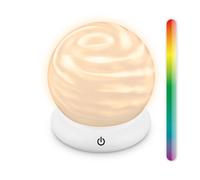 Lampe de table LED lampe de table sans fil RGB ronde veilleuse lampe 16,5 cm ...