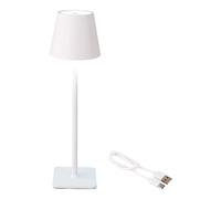 Lampe de Table LED Lumineo 894378 Blanc Métal 37 cm Rechargeable