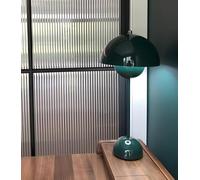 Lampe De Table LED Moderne avec Prise USB dans Le Cordon, Lampe De Bureau Hémisphère en Fer Forgé Minimaliste Nordic Macaron Lampe De Chevet pour Chambre à Coucher Champignon, Green