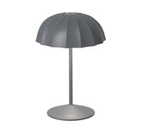 Lampe de table LED Ombrellino sompex gris, Designer Eduard Euwens, 24 cm; Schirm 6.1 cm