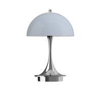 Louis Poulsen Panthella 160 Portable V3 Chrome / Brass Akku Tischleuchte, Chrome Opal Grey