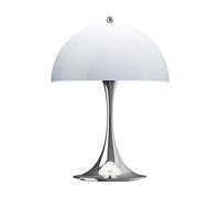 Louis Poulsen Panthella 250 Portable V3 Chrome Akku Tischleuchte, Chrome Opal Blue Grey