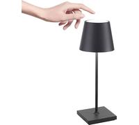 Lampe de table LED Poldina Pro Mini Gris Foncé, rechargeable et dimmable avec une autonomie allant jusqu'à 12 heures