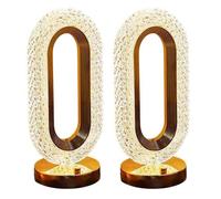 Lampe de table LED portable rechargeable à commande tactile, veilleuse à intensité variable pour chambre, salon et décor2pcs