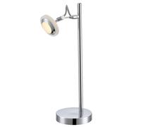 Lampe de table LED pour chambre d'amis, spot en aluminium chromé, lumière commutable