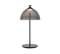 Kartell Lampe de table LED Pumo gris fumé/noir HxØ 43x20cm