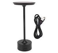 Lampe de Table LED Rechargeable, 2000mAh, Contrôle Tactile, 3 Niveaux de Luminosité, USB-C, Portable, Abat-Jour Circulaire en Métal, 28,5cm