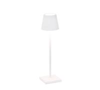 Lampe de table LED rechargeable et dimmable Poldina Pro Micro White avec une autonomie allant jusqu'à 12 heures