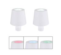 Lampe de table LED RGB Batterie Lampe pour bouteille Rehausse Goulot de bouteille Lampe décorative Touch, USB, blanc, 1W blanc froid, DxH 10,5x14 cm, lot de 2