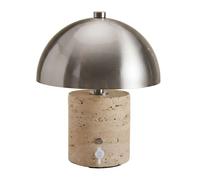 Lampe De Table Led Sans Fil En Fer Et Pierre Naturelle Nicolas ¿25 Cm