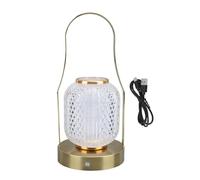 Lampe de table LED sans fil rechargeable, lanterne de nuit portable à intensité réglable par tactile avec batterie de 3600 mAh, gradation continue, lumière à 3 couleurs pour la cha