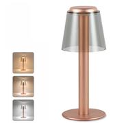 Lampe de table LED sans fil, tactile, réglable, rechargeable, portable, avec abat-jour en acrylique, 3000K-6000K, lampe de chevet LED moderne, lampe de lecture pour restaurant, chambre à coucher,B