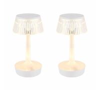 Lampe de table LED Touchdimmer Lampe de salon Lampe de chevet, effet cristal, blanc chaud/blanc froid, H 23 cm, lot de 2