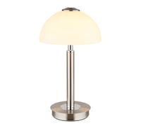 Lampe de table LED Touchdimmer Lampe de table à intensité variable Lampe de salon verre chromé, métal, 7W 255Lm blanc chaud, DxH 18x31,5 cm