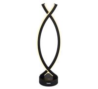 Lampe de table LED Touchdimmer Lampe de table accu Lampe de salon noire opale, 1W 25Lm blanc chaud, LxLxH 12,5x10x41 cm