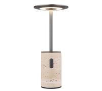 Lampe de table LED variateur tactile lampe de table marbre batterie lampe de salon gris H 27,6 cm