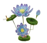 Lampe de table Lotus personnalisée Veilleuse S'engager dans un projet de décoration DIY amusant (Bleu)