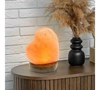 Lampe de Table Lustre en Cristal Câble USB Bois Brun Foncé Forme de Coeur LED