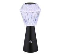 Lampe de table lumière latérale lumière décorative RGB LED cristal clair tactile batterie noir