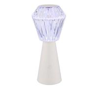 Lampe de table lumière latérale lumière décorative RGB LED cristal clair USB tactile batterie blanche